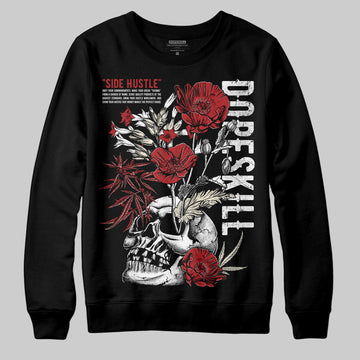 Jordan 1 Retro High OG Black Toe Reimagined DopeSkill Sweatshirt Side Hustle Graphic Streetwear - Black