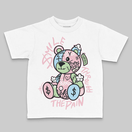 Jordan 4 Retro Valentine's Day (2026) (GS) DopeSkill Toddler Kids T-shirt Smile Through The Pain Graphic Streetwear - White 