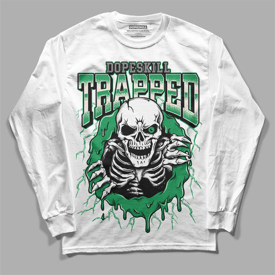 Jordan 2 Retro Lucky Green DopeSkill Long Sleeve T-Shirt Trapped Halloween Graphic Streetwear - White 