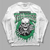 Jordan 2 Retro Lucky Green DopeSkill Long Sleeve T-Shirt Trapped Halloween Graphic Streetwear - White 