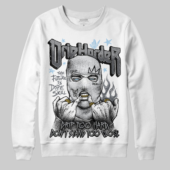Jordan 5 Retro Wolf Grey (2026) DopeSkill Sweatshirt Drip Harder Graphic Streetwear - White