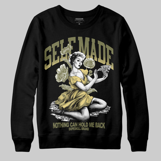 Olive Sneakers DopeSkill Sweatshirt Self Made Graphic Streetwear - Black