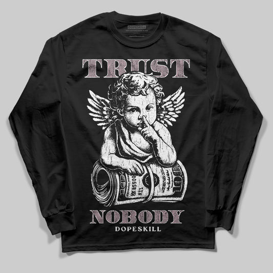 Jordan 4 Retro Valentine's Day (2026) (GS) DopeSkill Long Sleeve T-Shirt Trust Nobody Graphic Streetwear - Black
