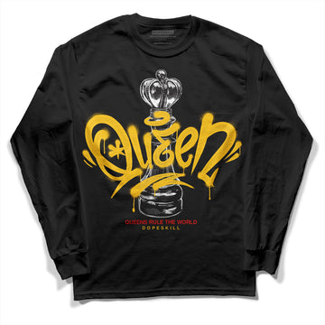 Yellow Sneakers DopeSkill Long Sleeve T-Shirt Queen Chess Graphic Streetwear - Black