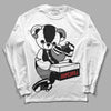 Jordan 1 High OG “Black/White” DopeSkill Long Sleeve T-Shirt Sneakerhead BEAR Graphic Streetwear - White 