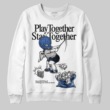 Awake NY x Jordan 5 Retro 'Black Racer Blue' DopeSkill Sweatshirt Play together, Stay together Graphic Streetwear - White