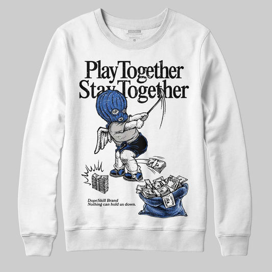 Awake NY x Jordan 5 Retro 'Black Racer Blue' DopeSkill Sweatshirt Play together, Stay together Graphic Streetwear - White