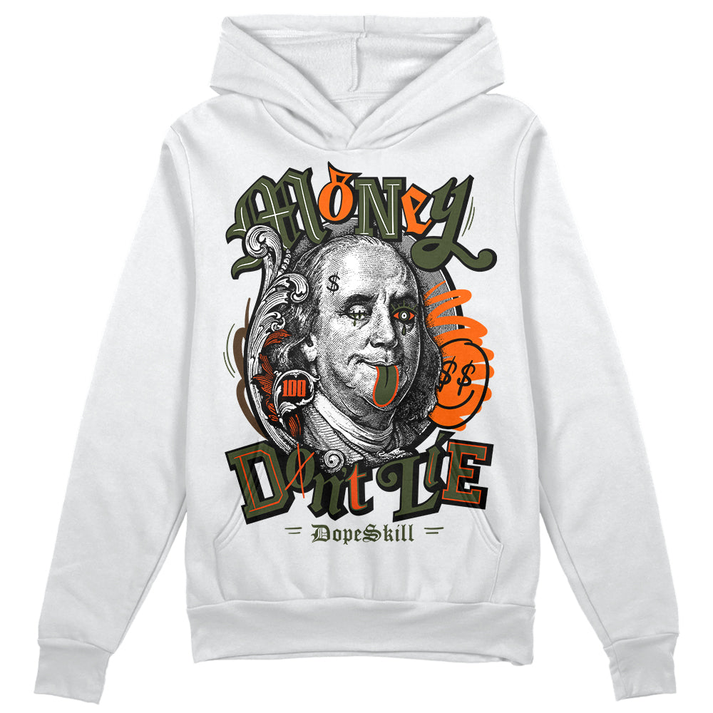 Olive Sneakers DopeSkill Hoodie Sweatshirt Money Don't Lie Graphic Streetwear - White