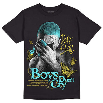 Jordan 5 Aqua DopeSkill T-Shirt Boys Don't Cry Graphic Streetwear - Black