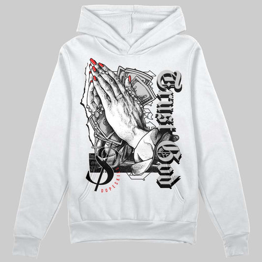 Jordan Spizike Low Bred DopeSkill Hoodie Sweatshirt Trust God Graphic Streetwear - White