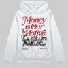 Jordan 1 Low OG "Chicago" DopeSkill Hoodie Sweatshirt Money Is Our Motive Typo Graphic Streetwear - White
