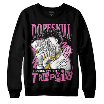 Little Posite One Polarized Pink (GS) DopeSkill Sweatshirt Sorry I've Been Trappin Graphic Streetwear - Black