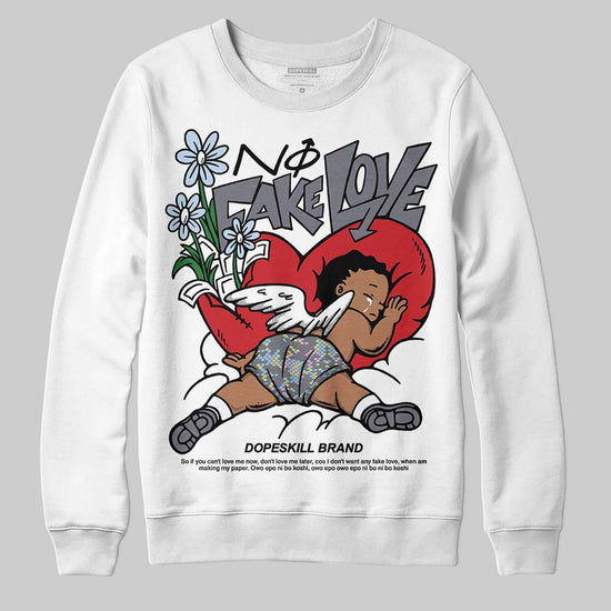 Jordan 11 Low CNY “Year of the Snake” DopeSkill Sweatshirt No Fake Love Graphic Streetwear - White