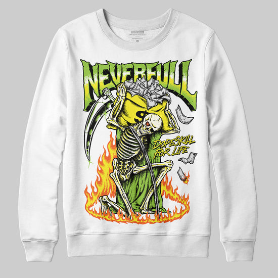 Neon Green Sneakers DopeSkill Sweatshirt NeverFull Graphic Streetwear - White