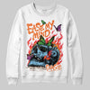 Orange, Black and White Sneakers DopeSkill Sweatshirt Ease My Mind Graphic Streetwear - White