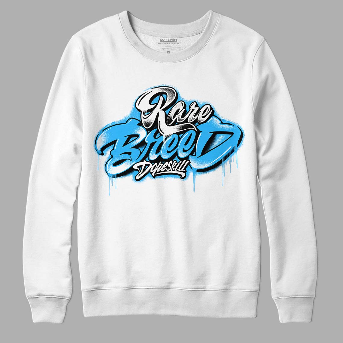 Jordan 1 High Retro OG “University Blue” DopeSkill Sweatshirt Rare Breed Type Graphic Streetwear - WHite