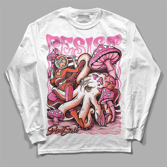 Jordan 5 GS Pinksicle DopeSkill Long Sleeve T-Shirt Resist Graphic Streetwear- White 