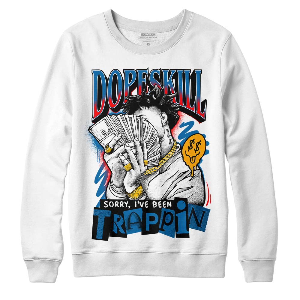 Jordan 4 Retro GS 'Messy Room' DopeSkill Sweatshirt Sorry I've Been Trappin Graphic Streetwear - White 