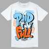 Dunk Low Futura University Blue DopeSkill T-Shirt New Paid In Full Graphic Streetwear - White