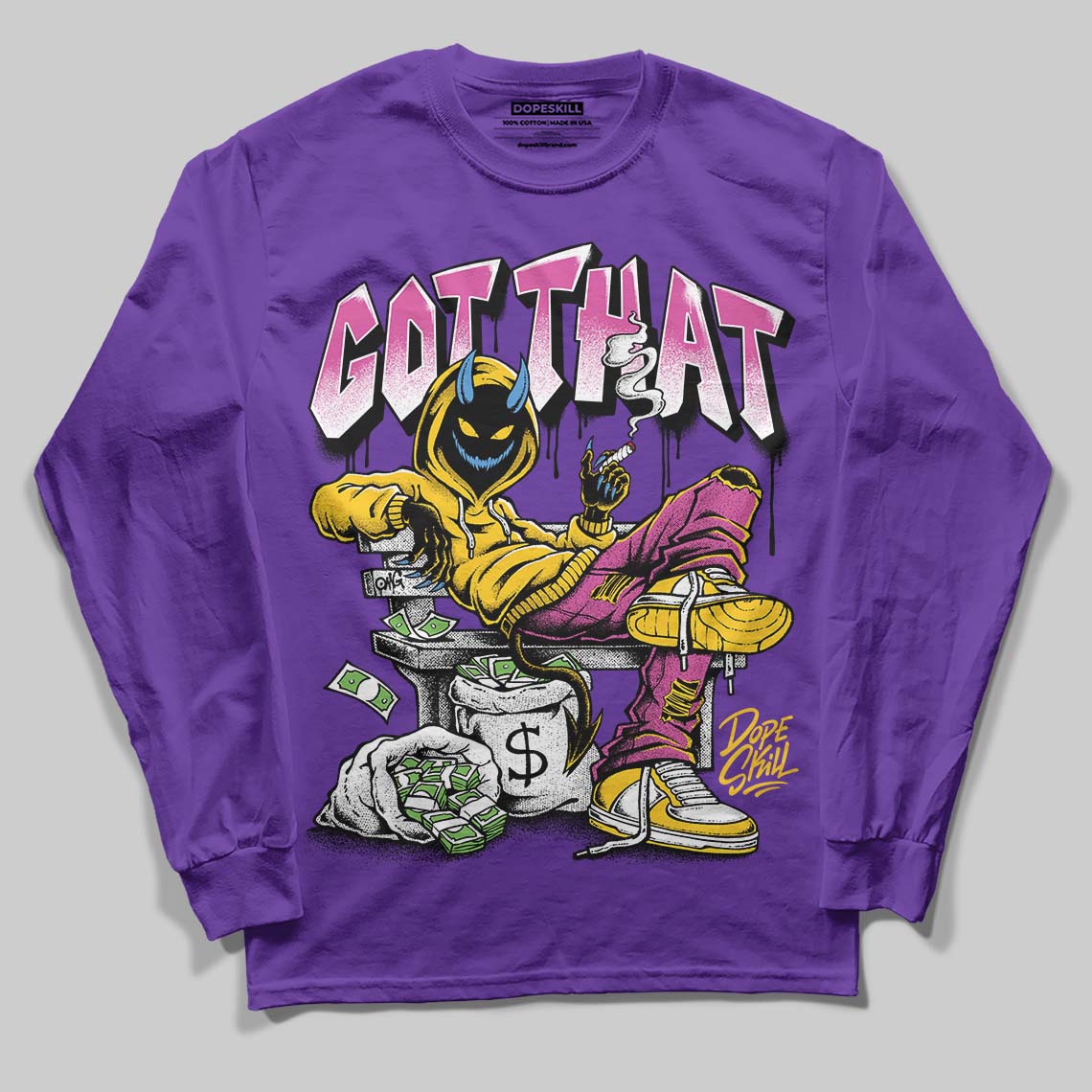 PURPLE Sneakers DopeSkill Long Sleeve T-Shirt Got That Graphic Streetwear - Purple