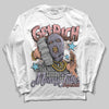 Harris Tweed x Dunk Low Denim Turquoise and Baroque Brown DopeSkill Long Sleeve T-Shirt Get Rich Graphic Streetwear - White 