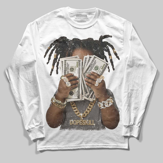 Jordan 4 Retro Cave Stone DopeSkill Long Sleeve T-Shirt Rich Youth Graphic Streetwear - White