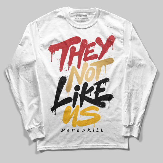 Jordan 12 Retro 'Taxi' 2025 DopeSkill Long Sleeve T-Shirt They Not Like Us Graphic Streetwear - White