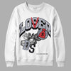 Jordan 4 “Bred Reimagined” DopeSkill Sweatshirt Loser Lover Graphic Streetwear - White