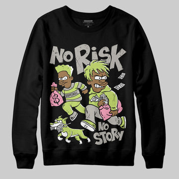 Chase B x Travis Scott x Jordan Jumpman Jack DopeSkill Sweatshirt No Risk No Story Graphic Streetwear - Black