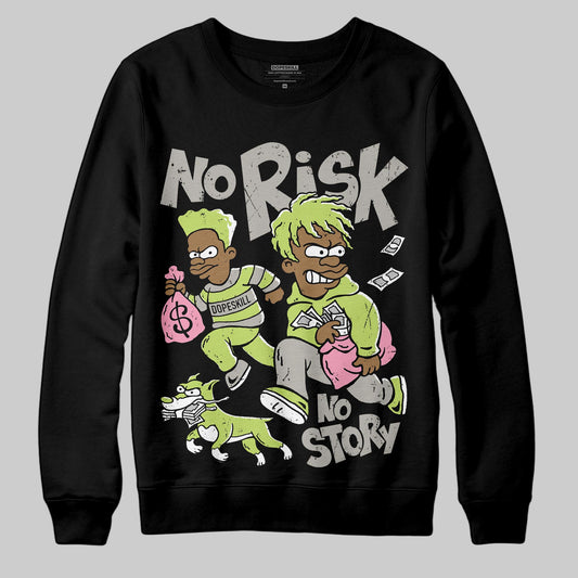 Chase B x Travis Scott x Jordan Jumpman Jack DopeSkill Sweatshirt No Risk No Story Graphic Streetwear - Black