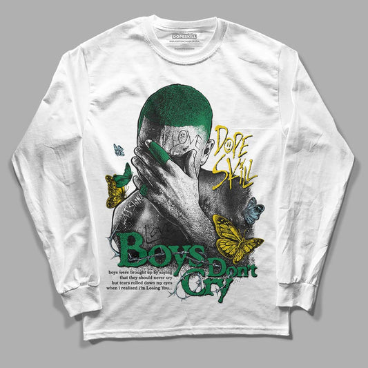 Jordan 5 “Lucky Green” DopeSkill Long Sleeve T-Shirt Boys Don't Cry Streetwear - White