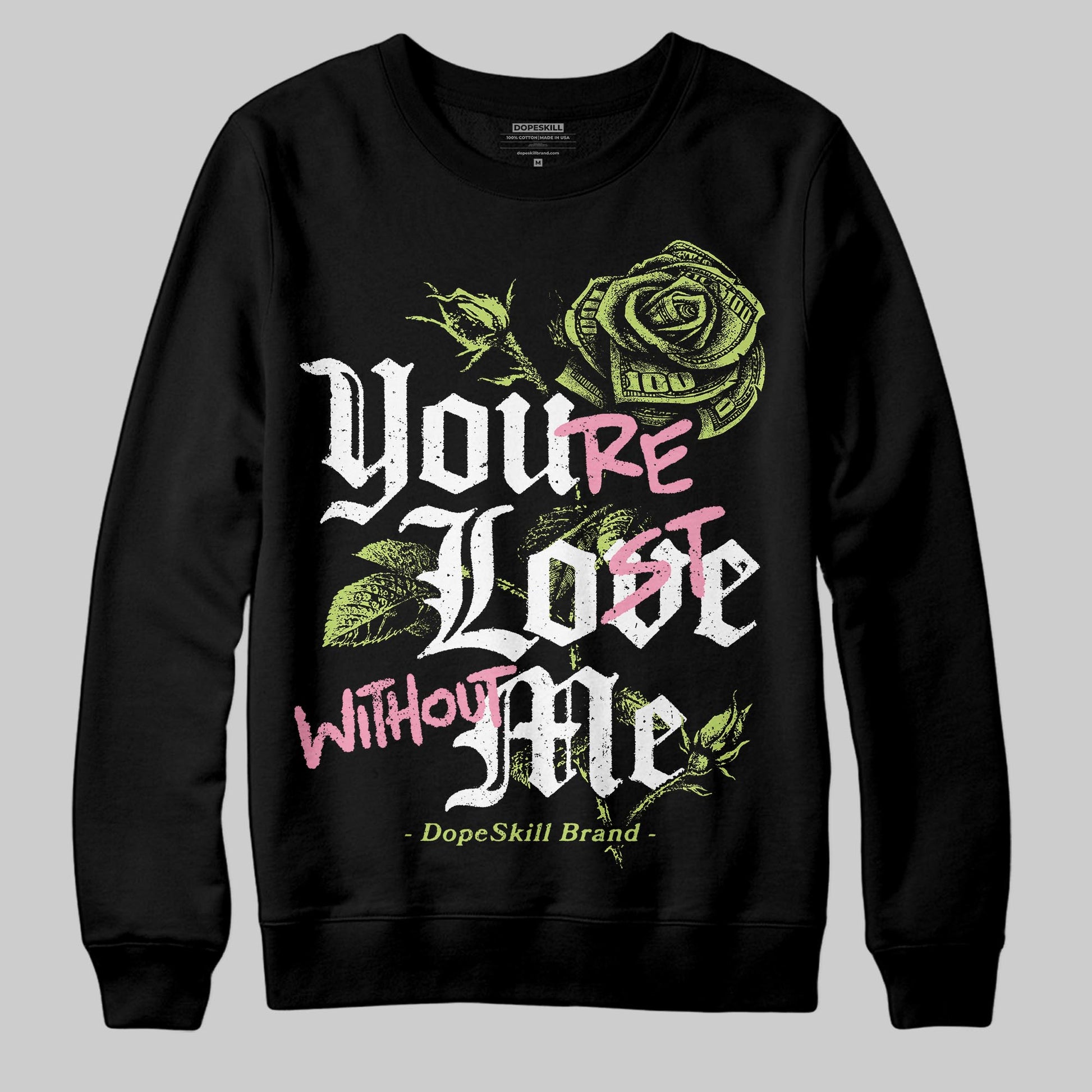 Chase B x Travis Scott x Jordan Jumpman Jack DopeSkill Sweatshirt You’re Lost Without Me Graphic Streetwear - Black