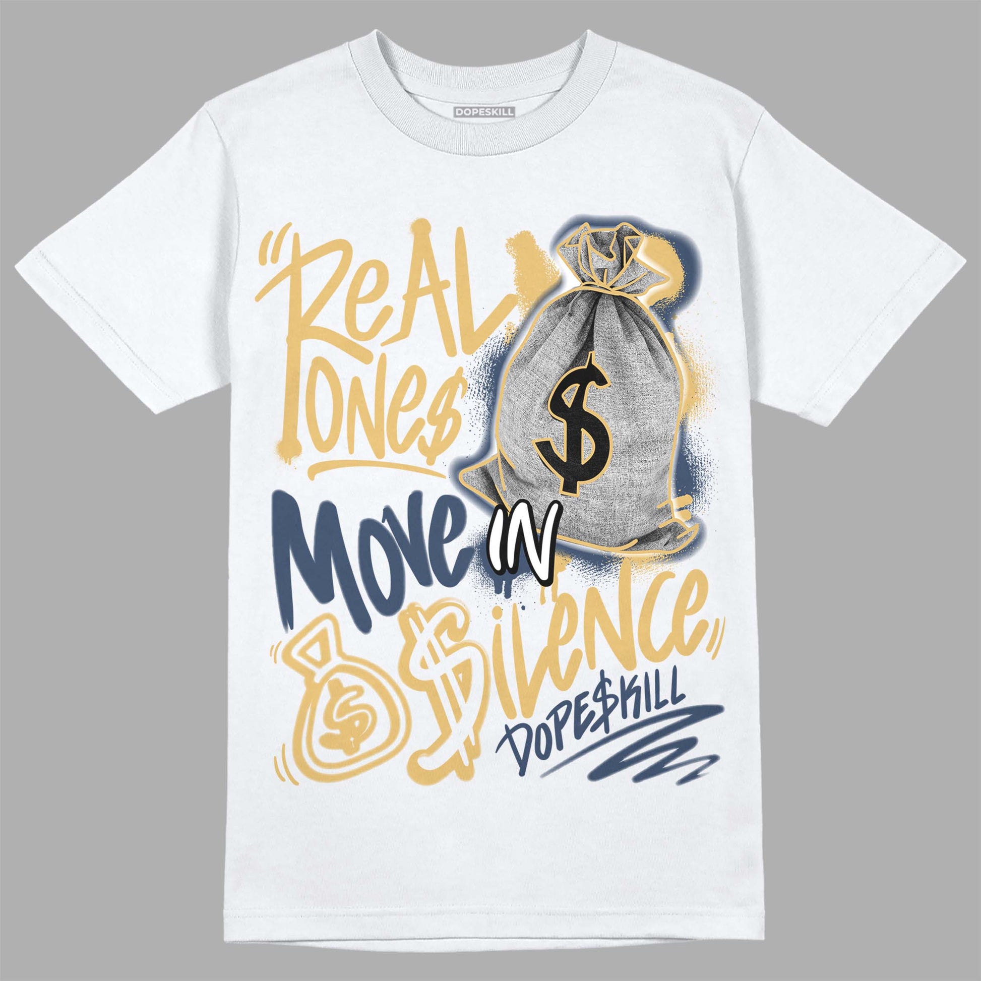 A Ma Maniere x Jordan 5 Dawn “Photon Dust” DopeSkill T-Shirt Real Ones Move In Silence Graphic Streetwear - White