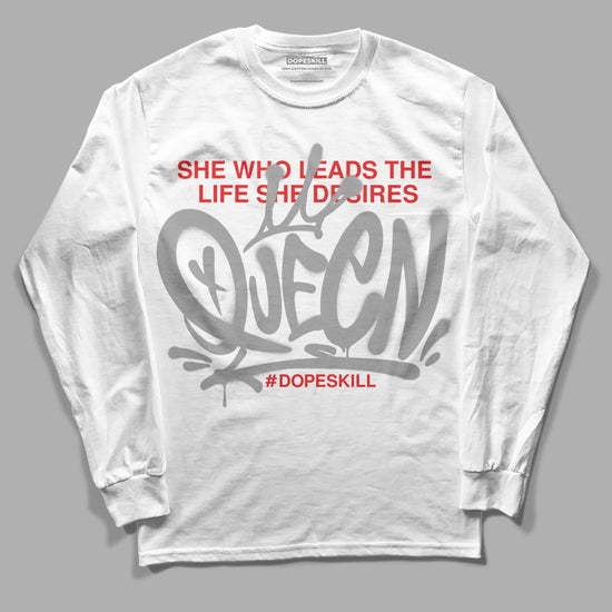 Grey Sneakers DopeSkill Long Sleeve T-Shirt Queen Graphic Streetwear - WHite