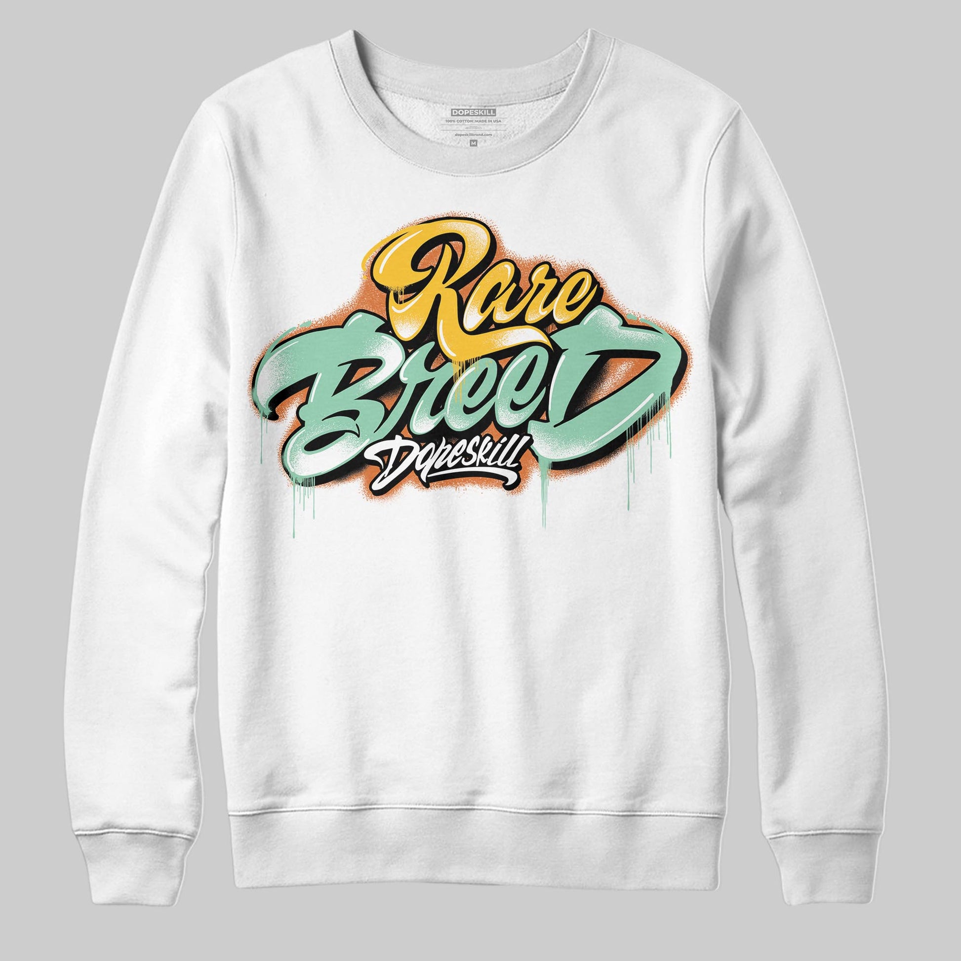 SB Dunk Low Rodeo Tourmaline DopeSkill Sweatshirt Rare Breed Type Graphic Streetwear - White