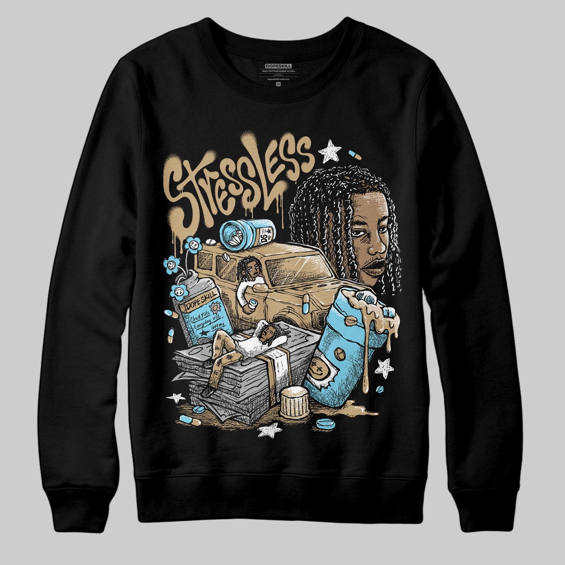 Jordan 11 City Pack “H-Town” DopeSkill Sweatshirt Stressless Graphic Streetwear - Black