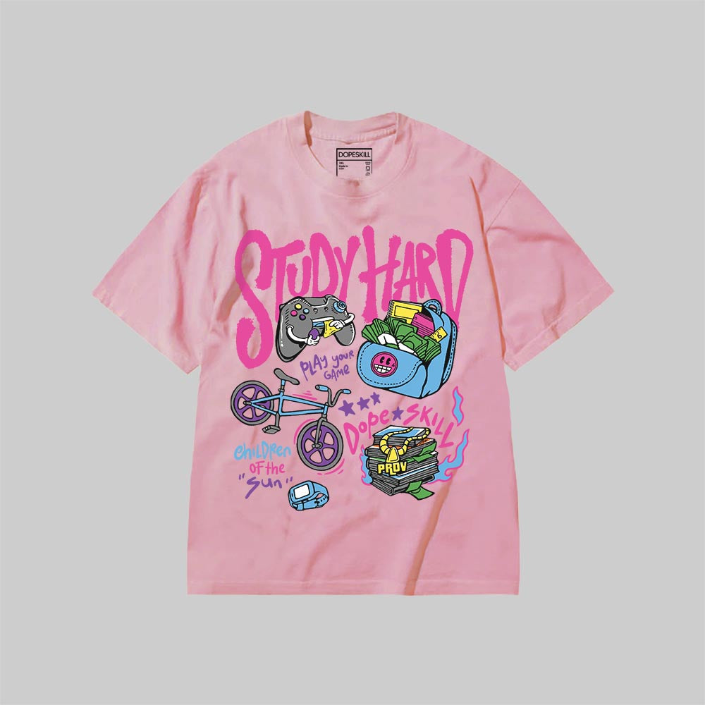 Study Hard DopeSkill Premium T-shirt Streetwear - Blossom