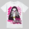 Jordan 1 Low GS “Fierce Pink” Dopeskill T-Shirt NPC Graphic Streetwear - White