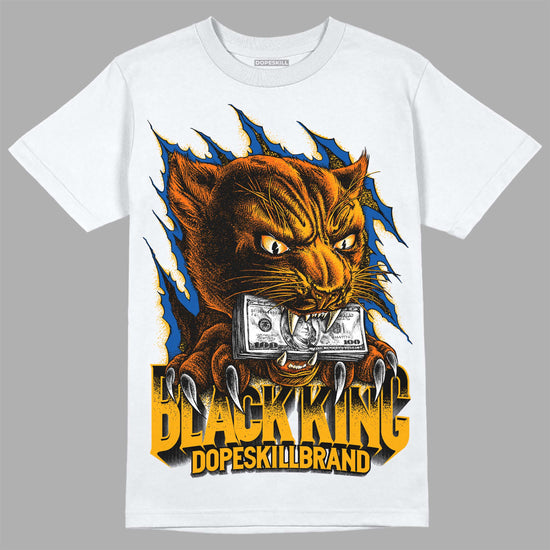 Dunk Blue Jay and University Gold DopeSkill T-Shirt Black King Graphic Streetwear - White