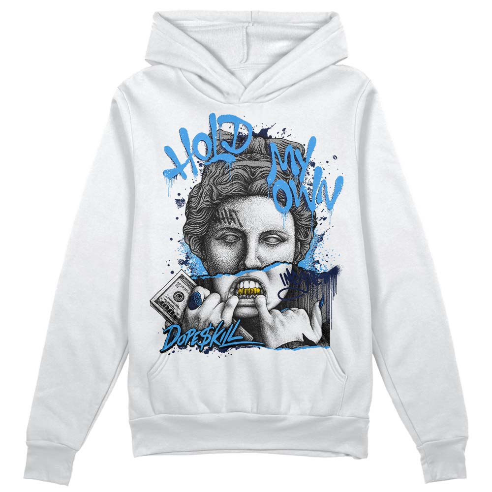 Jordan Spiz’ike Low “White/Obsidian” DopeSkill Hoodie Sweatshirt Hold My Own Graphic Streetwear - White