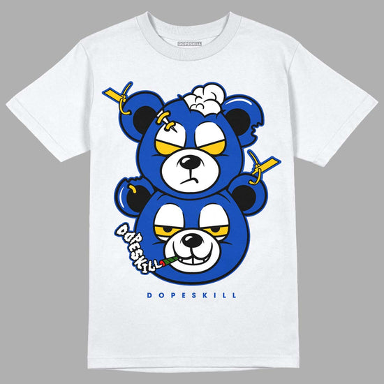 Jordan 14 “Laney” DopeSkill T-Shirt New Double Bear Graphic Streetwear - White