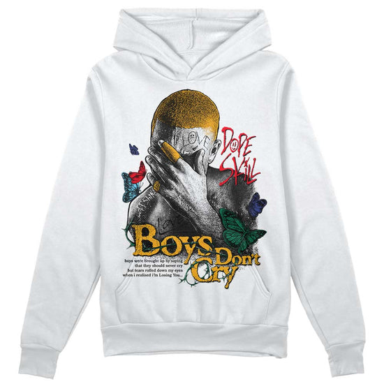 Jordan 1 Mid GS 'Six Championships DopeSkill Hoodie Sweatshirt Boys Don't Cry Graphic Streetwear - White