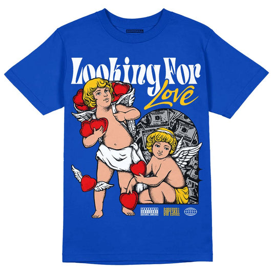 Jordan 14 “Laney” DopeSkill Varsity Royal T-Shirt Looking For Love Graphic Streetwear 