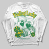 Green Sneakers DopeSkill Long Sleeve T-Shirt Feeling Lucky Graphic Streetwear - White 