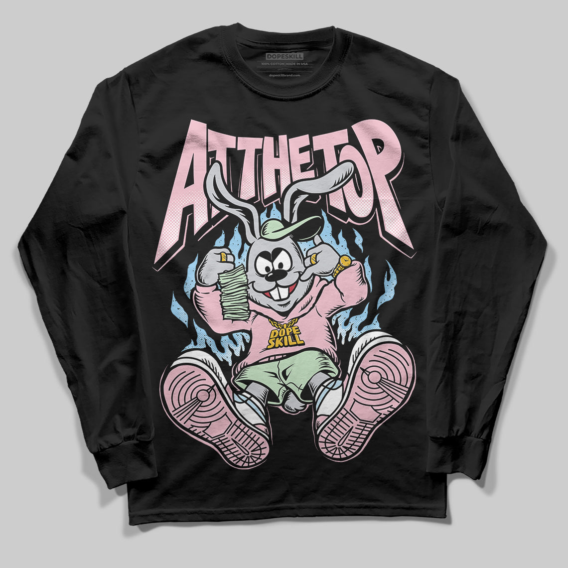 Jordan 4 Retro Valentine's Day (2026) (GS) DopeSkill Long Sleeve T-Shirt At The Top Graphic Streetwear - black