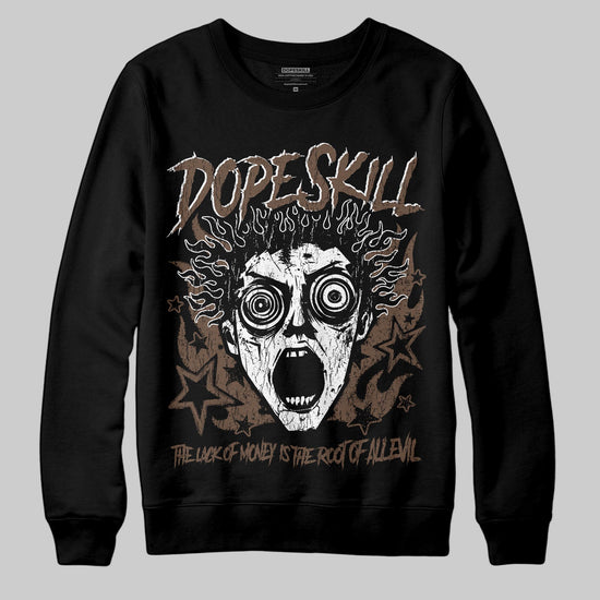 A Ma Maniére x Air Jordan 4 “Dark Mocha” DopeSkill Sweatshirt Root of Evil Graphic Streetwear - Black