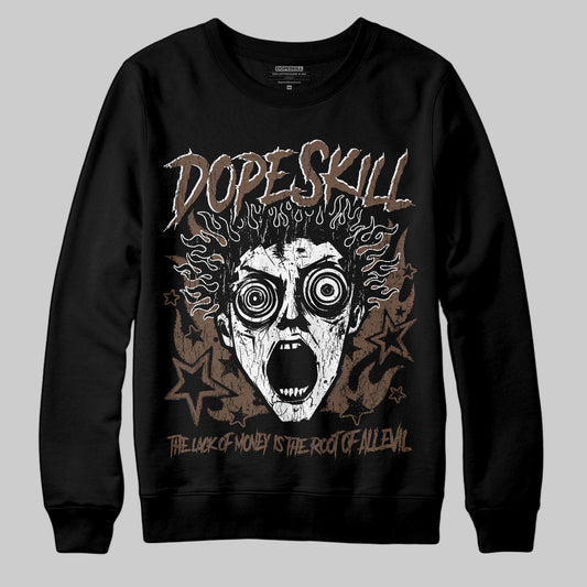 A Ma Maniére x Air Jordan 4 “Dark Mocha” DopeSkill Sweatshirt Root of Evil Graphic Streetwear - Black