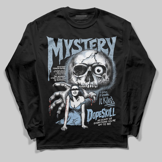 Jordan 40 “Blue Suede” DopeSkill Long Sleeve T-Shirt Mystery Ghostly Grasp Graphic Streetwear - Black