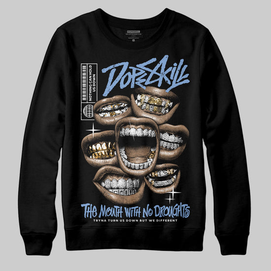 Jordan 4 WMNS 'Forget Me Not' DopeSkill Sweatshirt The Mouth With No Droughts Graphic Streetwear - black