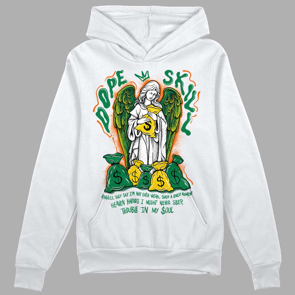 Green Sneakers DopeSkill Hoodie Sweatshirt Angels Graphic Streetwear - White 